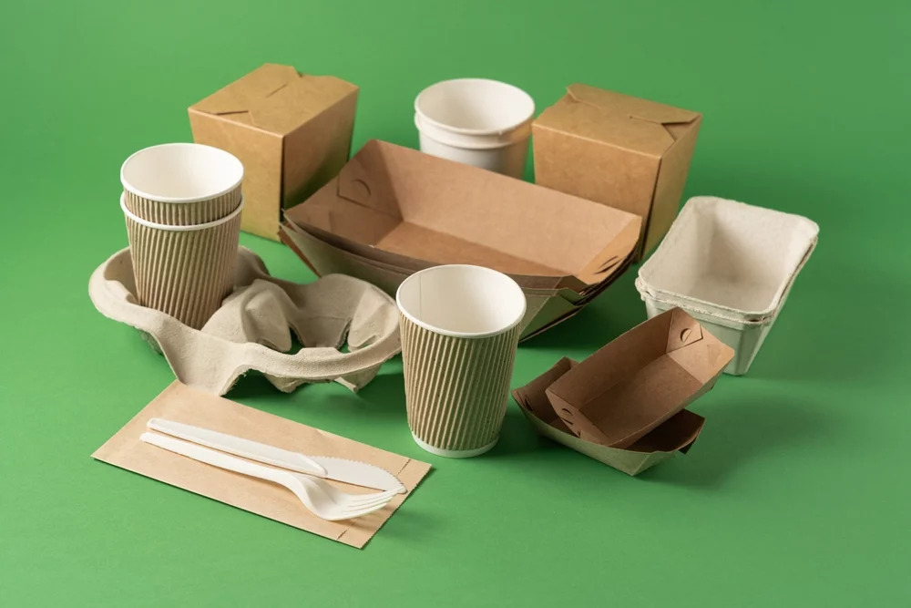 Examples of sustainable packaging for take-away food