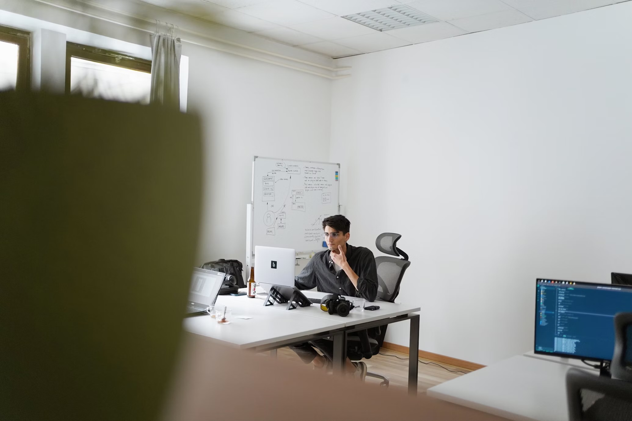 Attorney hosting an online legal webinar for clients
